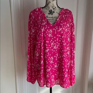 Pink Floral Women's Top